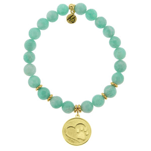 Paw Print Gold Charm Bracelet - TJazelle