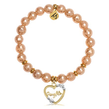 Load image into Gallery viewer, Gold Daughter Heart Charm Bracelet - TJazelle