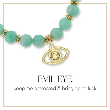 Evil Eye Gold Charm Bracelet - TJazelle