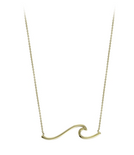 Load image into Gallery viewer, Plain Wave Necklace - 14K Yellow Gold