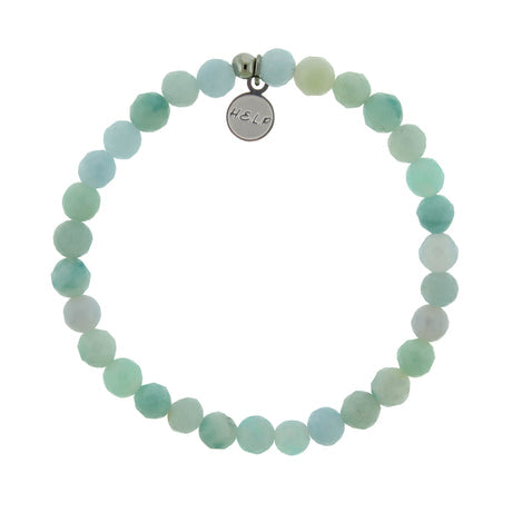 Grateful - Light Blue Agate Stacker