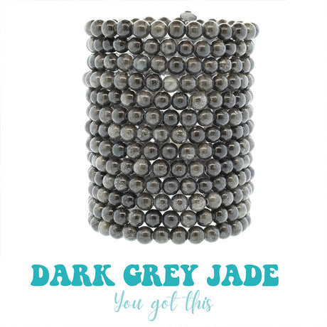You Got This - Dark Grey Jade Stacker