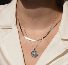 Load image into Gallery viewer, ISABELLA HERRINGBONE NECKLACE SILVER
