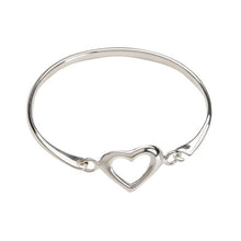 Load image into Gallery viewer, Bangle (Heart) - Sterling Silver Bracelet