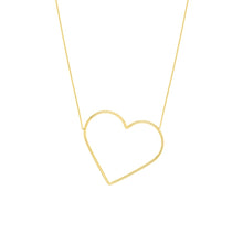 Load image into Gallery viewer, Slanted Oversized Heart - 14K Gold Necklace