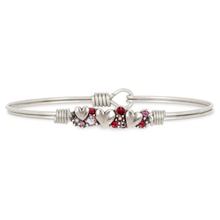 Load image into Gallery viewer, Heart Medley Bangle Bracelet