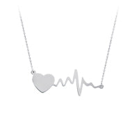 Load image into Gallery viewer, Adjustable Life Line Heart Beat Necklace
