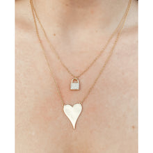 Load image into Gallery viewer, Solid Shiny Heart Necklace - Gold Vermeil