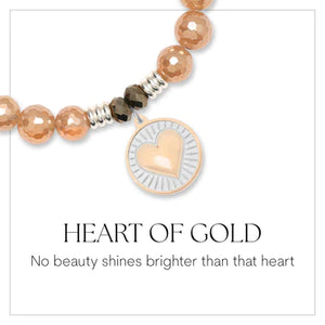 Heart of Gold Silver & Rose Gold Charm Bracelet - TJazelle
