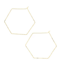 Load image into Gallery viewer, Hexagon Hoop Earrings