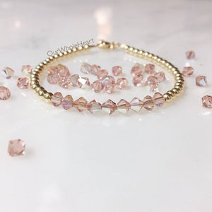 "Swarovski Crystal" Beaded Bracelet- Our Whole Heart