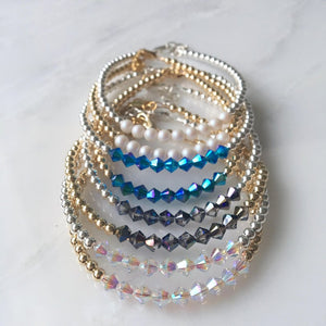 Sterling Silver Beads to Make Bracelets Available at Crystal Findings