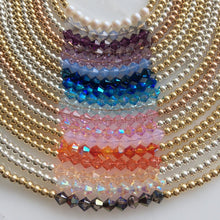 Load image into Gallery viewer, Purple Swarovski Beaded Bracelet