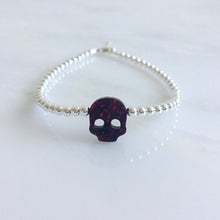 Load image into Gallery viewer, &quot;Skull&quot; Opal in Dark Burgundy Bracelet - Our Whole Heart