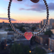 Load image into Gallery viewer, &quot;Light Pink Heart Opal&quot; Beaded Bracelet- Our Whole Heart