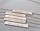 Load image into Gallery viewer, Horizontal Bar Necklace - Custom Handwriting