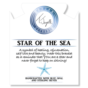Star Of the Sea Blue Opal Charm Bracelet - TJazelle