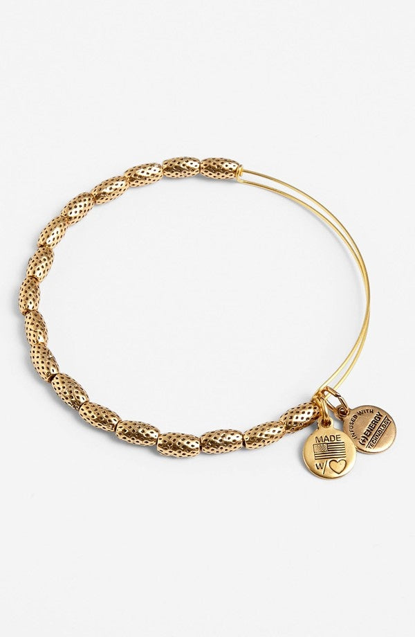 Alex and ani store gold beaded bracelet