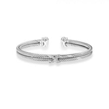 Load image into Gallery viewer, X Diamond Italian Cable Bangle
