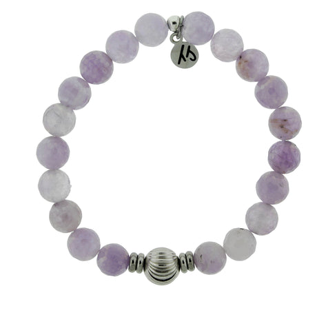 Mauve Jade Journey Wave with Silver Wave Ball TJazelle Bracelet