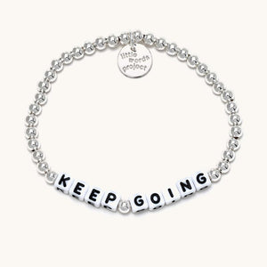 "Keep Going" Silver Filled Little Words Project Bracelet