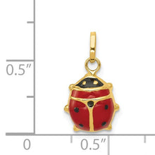 Load image into Gallery viewer, 14k Red Enameled Ladybug Charm