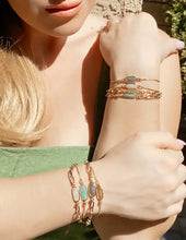 Load image into Gallery viewer, Link Gold Plated Bracelet With Moonstone Stone