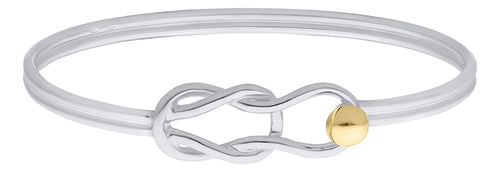 Cape Cod Square Knot Loop Bracelet with 14K Gold Ball