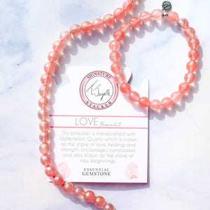 Love Watermelon Quartz Stacker