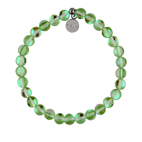 Lucky Green Opalescent Stacker - TJazelle HELP Collection