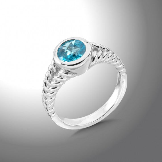 Colore SG Sterling Silver & Blue Topaz Ring