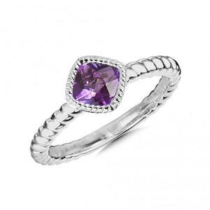 Colore SG Amethyst Ring in Sterling Silver