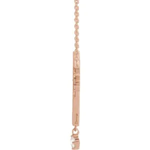 Miraculous Mary & Diamond Necklace - 14K Rose Gold