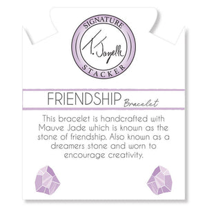 "Friendship" Faceted Mauve Jade Stacker - TJazelle