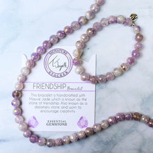 Load image into Gallery viewer, &quot;Friendship&quot; Faceted Mauve Jade Stacker - TJazelle