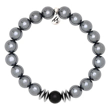 Load image into Gallery viewer, Terahertz with Shungite Accent Beaded Bracelet
