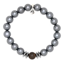 Load image into Gallery viewer, Terahertz with Bronzite Accent Beaded Bracelet