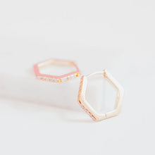 Load image into Gallery viewer, Cotton Candy Mini Hex Hoops