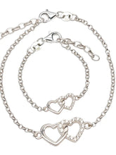 Load image into Gallery viewer, Mom and Me Entwined Heart 2-Piece Bracelet Set