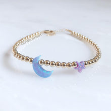 Load image into Gallery viewer, &quot;Opal Moon and Star&quot; Beaded Bracelet- Our Whole Heart