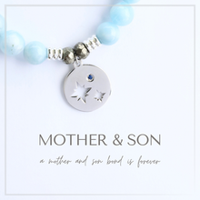 Load image into Gallery viewer, Mother and Son Silver Charm Bracelet - TJazelle