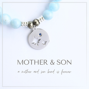 Mother and Son Silver Charm Bracelet - TJazelle