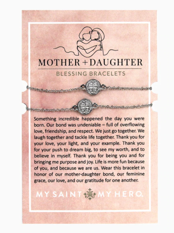 Mother + Daughter Blessing Bracelets - My Saint My Hero