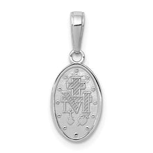 Load image into Gallery viewer, Oval Miraculous Medal (Mother Mary) &amp; Chain - 14K White Gold