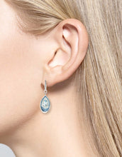 Load image into Gallery viewer, Sterling Silver Light Blue Wire Earrings - Blue Topaz.