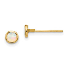 Load image into Gallery viewer, 14K Opal Bezel Post Earrings