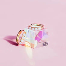 Load image into Gallery viewer, Opal Huggie Hoops-Chloe &amp; Lois