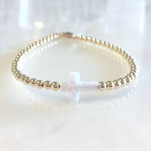 Load image into Gallery viewer, &quot;Opal Cross&quot; Beaded Bracelet - Our Whole Heart