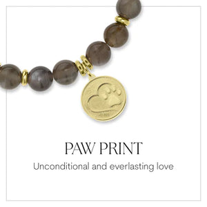 Paw Print Gold Charm Bracelet - TJazelle