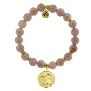 Paw Print Gold Charm Bracelet - TJazelle